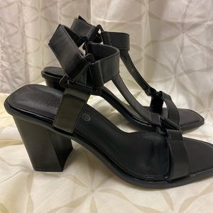 Truffle Collection black Heeled Sandals at ASOS